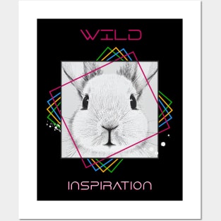 Rabbit Bunny Wild Nature Animal Illustration Art Drawing Posters and Art